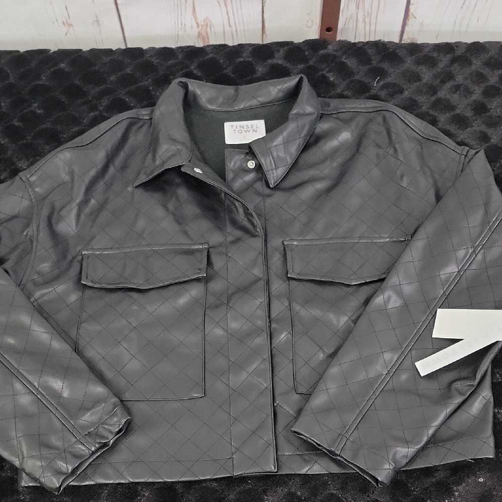 Tinseltown Men's Black Quilted Jacket - Picture 1 of 6